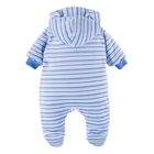 Kombinezon przejściowy chłopięcy z kapturem, ocieplany, niebieski, Eevi