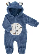 Kombinezon przejściowy chłopięcy z kapturem, ocieplany, niebieski, Nicol