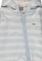 Kombinezon przejściowy chłopięcy z kapturem, ocieplany, niebiesko-biały, Kanz