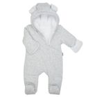 Kombinezon przejściowy chłopięcy z kapturem, ocieplany, szary, Nicol