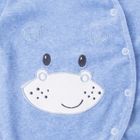 Kombinezon przejściowy chłopięcy z kapturem, welurowy, niebieski, Eevi