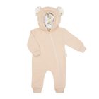 Kombinezon przejściowy dziewczęcy z kapturem, beżowy, Nicol