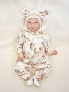 Kombinezon przejściowy dziewczęcy z kapturem, ecru, Nicol