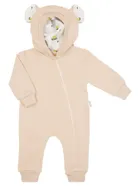 Kombinezon przejściowy dziewczęcy z kapturem, ocieplany, beżowy, Nicol