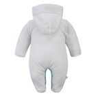 Kombinezon przejściowy dziewczęcy z kapturem, ocieplany, biały, Eevi