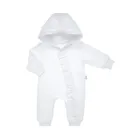 Kombinezon przejściowy dziewczęcy z kapturem, ocieplany, biały, Nicol
