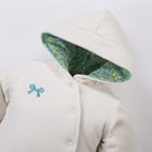 Kombinezon przejściowy dziewczęcy z kapturem, ocieplany, ecru, Eevi