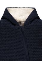 Kombinezon przejściowy dziewczęcy z kapturem, ocieplany, granatowy, Kanz