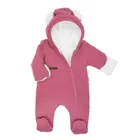Kombinezon przejściowy dziewczęcy z kapturem, ocieplany, różowy, Nicol