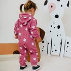 Kombinezon przejściowy dziewczęcy z kapturem, różowy, Eevi