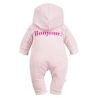 Kombinezon przejściowy dziewczęcy z kapturem, różowy, Eevi