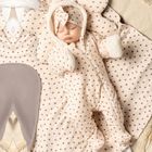 Kombinezon przejściowy dziewczęcy z kapturem, różowy, Nicol