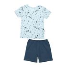 Komplet chłopięcy, Bluzka z krótkim rękawem, Szorty, granatowy, Nicol