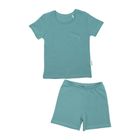 Komplet chłopięcy, Bluzka z krótkim rękawem, Szorty, zielony, Nicol