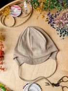 Komplet chłopięcy, Czapka, Komin, beżowy, Iltom