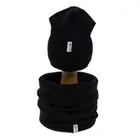 Komplet chłopięcy, Czapka, Komin, czarny, Nicol