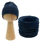 Komplet chłopięcy, Czapka, Komin, granatowy, Nicol