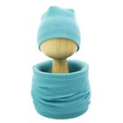 Komplet chłopięcy, Czapka, Komin, niebieski, Nicol