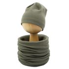 Komplet chłopięcy, Czapka, Komin, zielony, Nicol