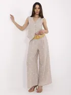 Komplet damski, beżowy, Italy Moda