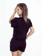 Komplet damski, T-shirt, Szorty, czarny, Eliza, Eldar