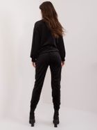 Komplet damski, welurowy, czarny, Italy Moda