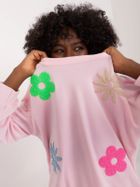 Komplet damski, welurowy, różowy, Italy Moda