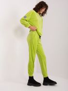 Komplet damski, welurowy, zielony, Italy Moda