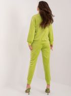 Komplet damski, welurowy, zielony, Italy Moda