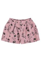 Komplet dziewczęcy, Bluzka z krótkim rękawem, crop top, Szorty, różowy, Quimby