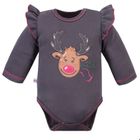 Komplet dziewczęcy, Body z długim rekawem, Spodnie dresowe, różowy, Eevi