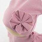 Komplet dziewczęcy, Czapka, Apaszka, różowy, Nicol