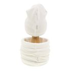 Komplet dziewczęcy, Czapka, Komin, ecru, Nicol