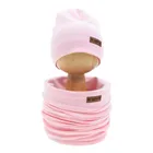 Komplet dziewczęcy, Czapka, Komin, różowy, Nicol