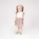 Komplet dziewczęcy, Sukienka z krótkim rękawem, Opaska, Nicol