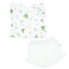 Komplet dziewczęcy, T-shirt, Szorty, biały, Nicol