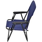 Koopman, fotel plażowy z podłokietnikami, składany, granatowy, 25-52-54/66 cm