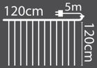 Koopman, lampki choinkowe, kurtyna świetlna, z pilotem, zew/wew, 144 LED, 120-120 cm