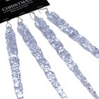 Koopman, sople lodu, opalizujące dekoracja, wisząca, 30 cm, 4 szt.