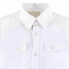 Koszula chłopięca z długim rękawem, biała, Kanz