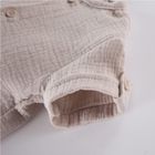 Koszula chłopięca z krótkim rękawem, beżowa, Eevi