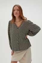 Koszula damska, czarna, Moodo