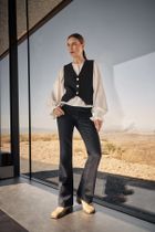 Koszula damska z długim rękawem, biała, Moodo