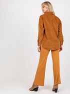 Koszula damska z długim rękawem, brązowa, Factory Price