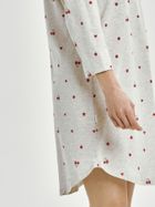 Koszula nocna damska z długim rękawem, szara, Adele, Taro