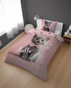 Kot, 2-częściowy komplet pościeli, 160-200 cm