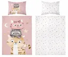 Kotki, 2-częściowy komplet pościeli dziecięcej, różowy, 100-135 cm
