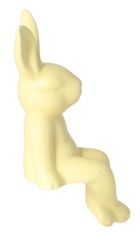Królik siedzący ceramiczny, matowy, żółty, mały, 21-9-10 cm