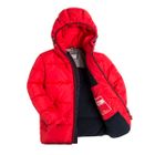 Kurtka chłopięca z kapturem, czerwona, pikowana, Tom Tailor