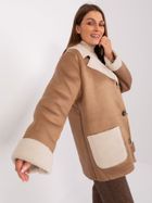 Kurtka damska, beżowa, Lakerta